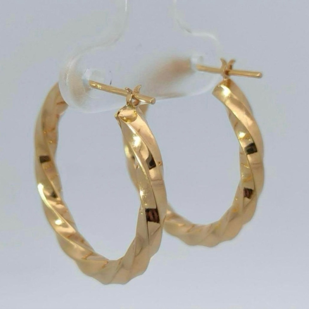 + 18K Gold filled Elegant Gold Hoop Earrings